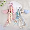 Korean Style Heart Pendant Key Ring Dopamine Y2k Bag Pendant Fashion Braided Rope Bag Charm  Couple