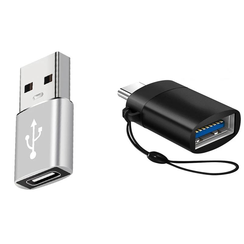2PCS USB 3.0 To Type C OTG Charger Adapter Connector Type-C to USB Male To Type-c Adapt Converter for PC MacBook Car USB ipad 3