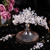 Luxurious Bride Hand-Made Crystal Bridal Headband Set Jewelry Headwear Crowns Tiaras  Head Flower Wedding Hair Accessories