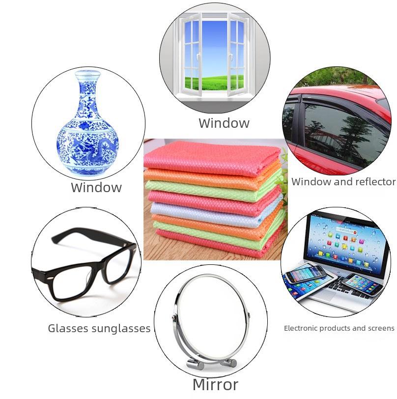 Absorbent Microfiber Kitchen Scouring Pad - Thick, Non-Stick Oil Cleaning Cloth for Dishes