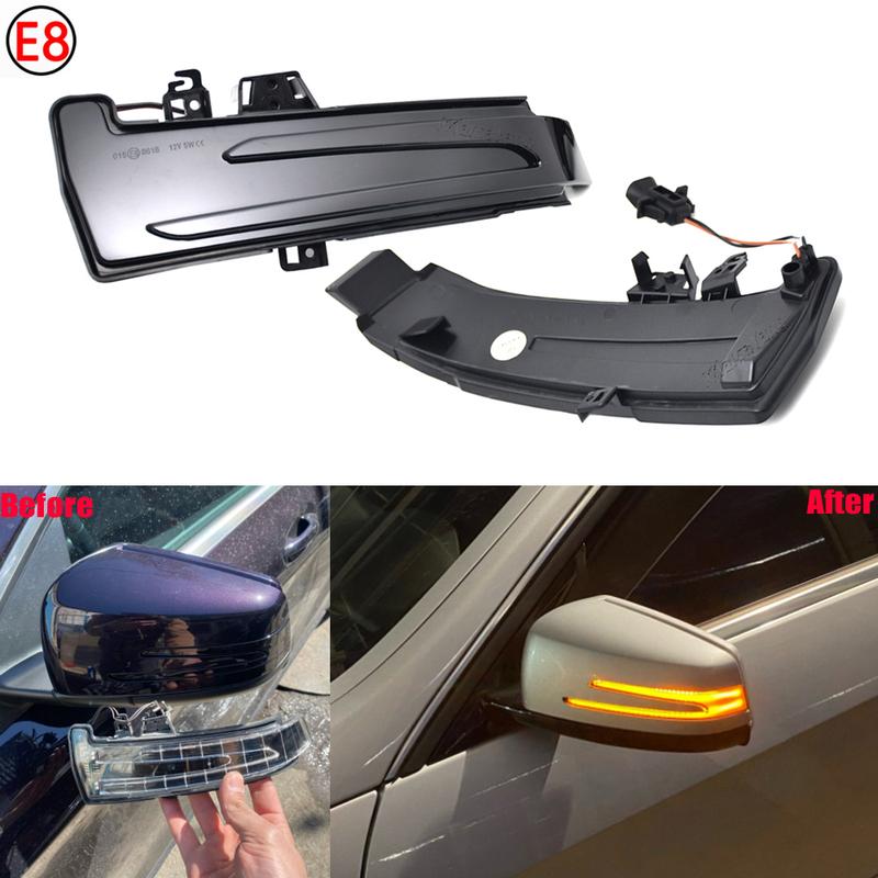 Dynamic Turn Signal LED Light Side Mirror Indicator Puddle Lamp For Mercedes Benz W204 CLA A B C E S GLA GLK CLS Class W176 W212