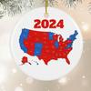 1/2/3/5 шт. Украшение на тему выборов президента США 2024 года, результаты выборов в штате США, рождественское украшение на елку, памятный подарок для сторонника