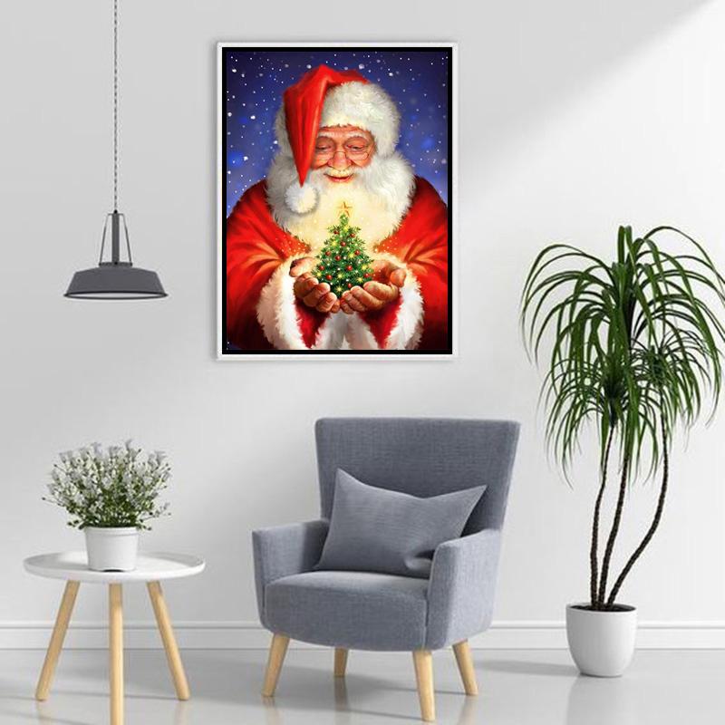 DIY Санта-Клаус 5D алмазная живопись полная круглая дрель мультфильм Алмазная вышивка крестиком мозаика настенная живопись подарок домашний декор