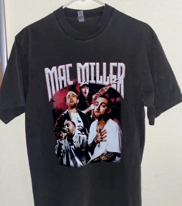 Винтажная футболка Mac Miller, футболка рэпера, подарок женщинам мужчинам футболка