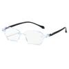 Ladies Rimless Blue Light Blocking Glasses Unisex Diamond Cutting Presbyopia Eyeglasses Finished Prescription Reading Eyewear