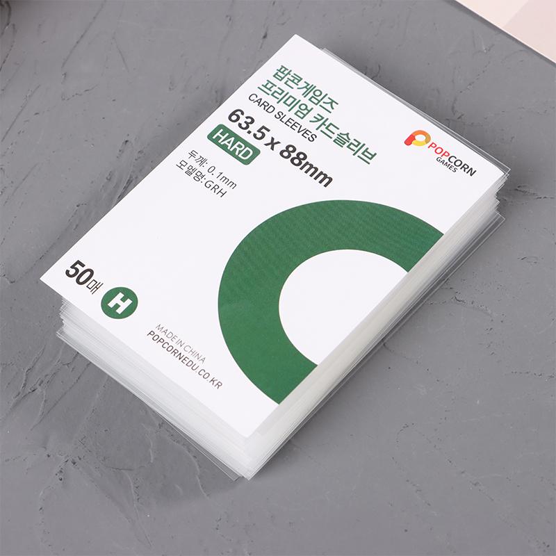 50 шт., корейские рукава для карт, прозрачные бескислотные CPP, твердые 3-дюймовые голографические фотокарты