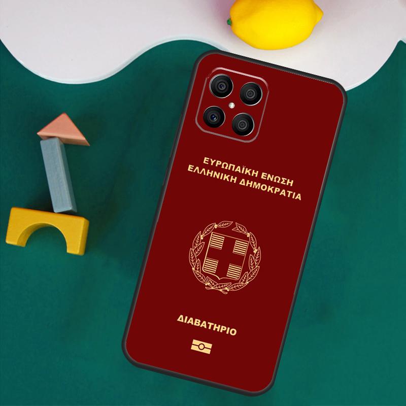 Греция Греческий флаг Чехол для Honor Magic 7 Pro 5 6 Lite Honor 200 Pro 50 70 90 X9a X8a X8 X9 X8b X9b X9c Обложка