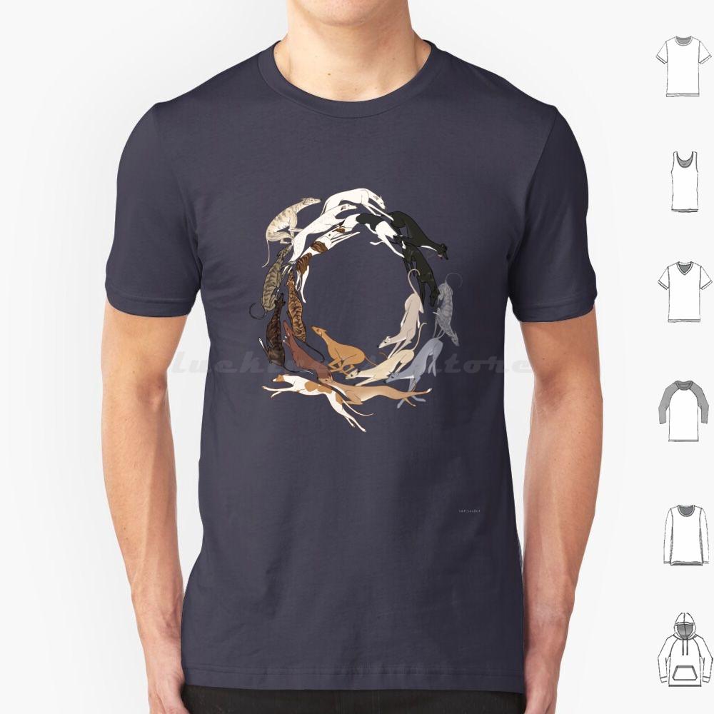 Футболка Greyt Hound Romp 6XL Хлопок Прохладная футболка Грейхаунд Борзая Грейхаунд Борзая Гальго Лурчер Уиппет Итальянская борзая Собака Тигровая