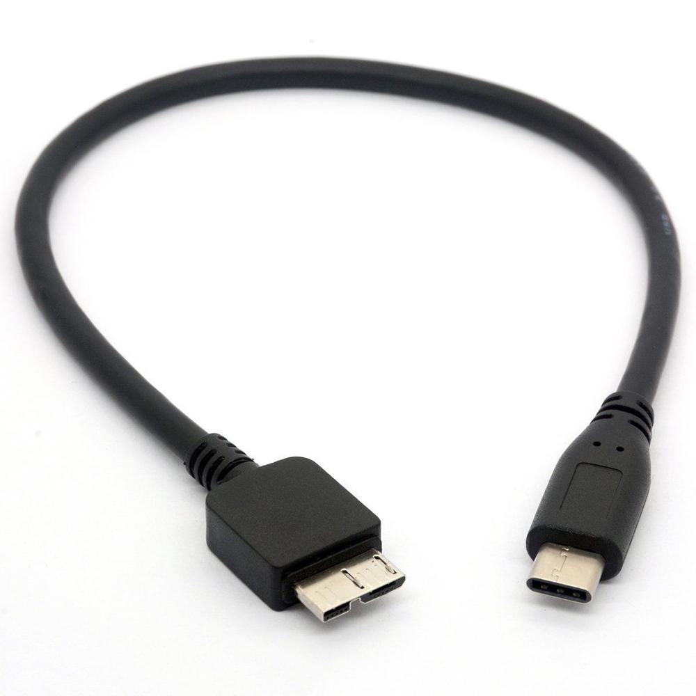 USB C To Micro USB Cable Type C To Micro B for WD My PassPort HDD Hard Disk 30cm