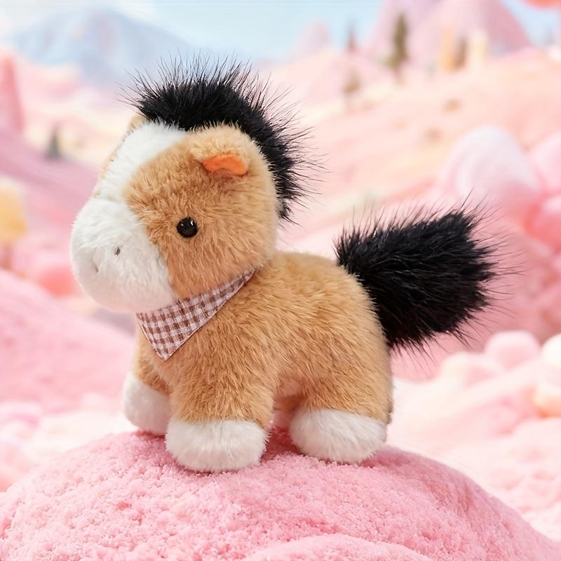 Soft Horse Stuffed Animal Plushie Cute Wildlife Animals Stuffy Pony Horse Plush Plush Toy Birhtday Gifts for Kids Baby Shower