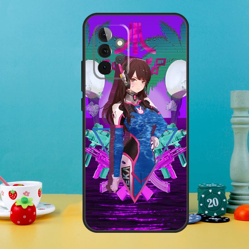 Чехол Vaporwave Glitch Аниме для Samsung Galaxy A15 A16 A05 A26 A36 A56 A52 A53 A33 A13 A34 A54 A14 A35 A55 A22 A32