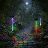 Водонепроницаемые Солнечные Садовые Фонари 10 светодиодов Освещение RGB Светодиоды Изменяющие Цвет RGB На Солнечной Батарее Аккумулятор 1200 мАч