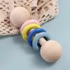 Wooden Musical  HandBell Rattle Toy Educational Wooden Rings Musical Instruments Toy  Baby Toddler