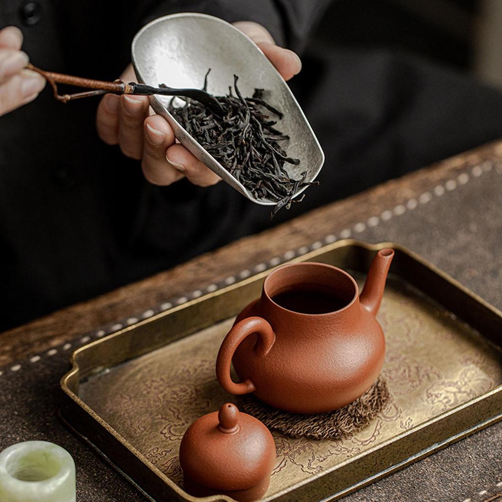 Tea Leaf Scoop Leaves Measuring Tool Accessory Handmade Convenient Elegant Compact Japanese