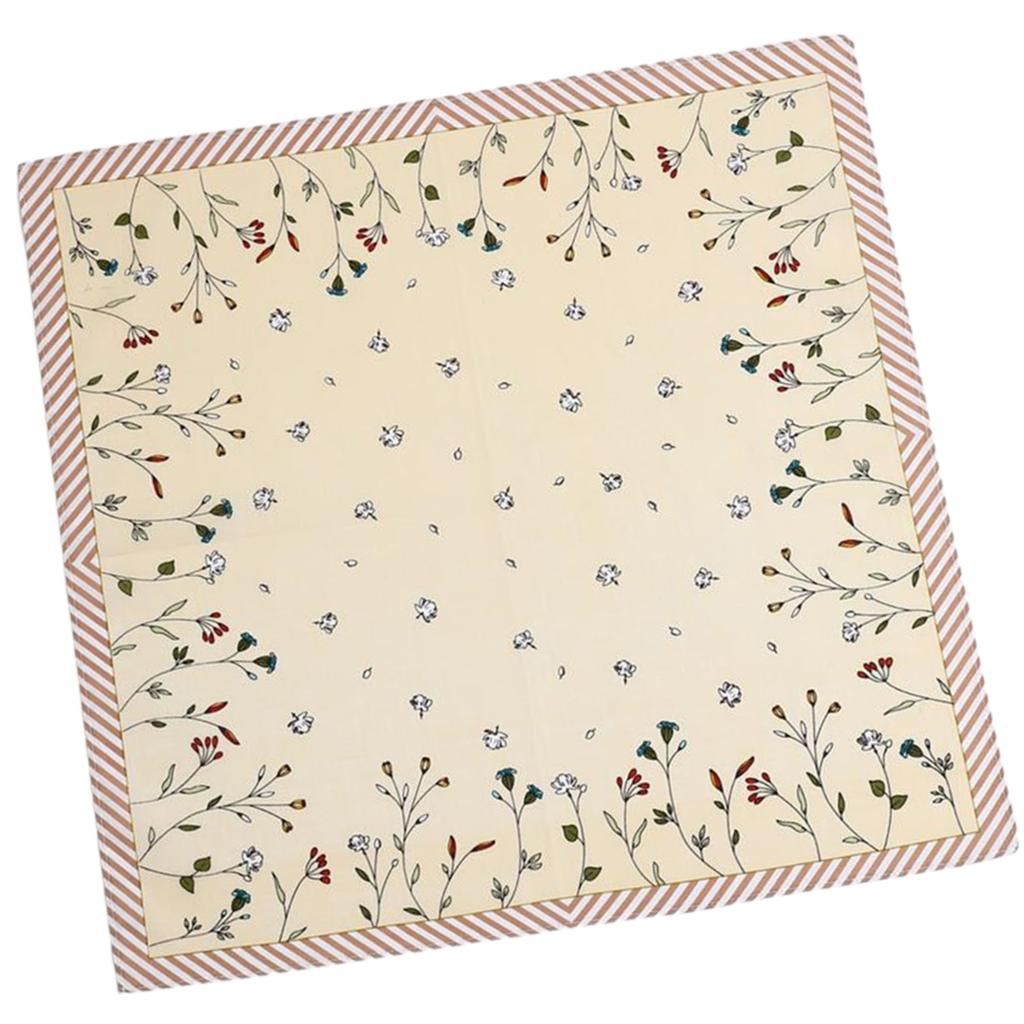 1 шт. женские носовые платки с принтом цветов, носовой платок с цветочным принтом, впитывающий хлопковый платок