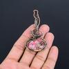 Pink Thulite Gemstone Pendant 999 Copper Wire Wrapped Jewelry, Handmade Antique Pendant Jewelry, Gift For Mother