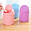 Mini Trash Can Swing Lid Waste Basket Garbage Bin for Office Car