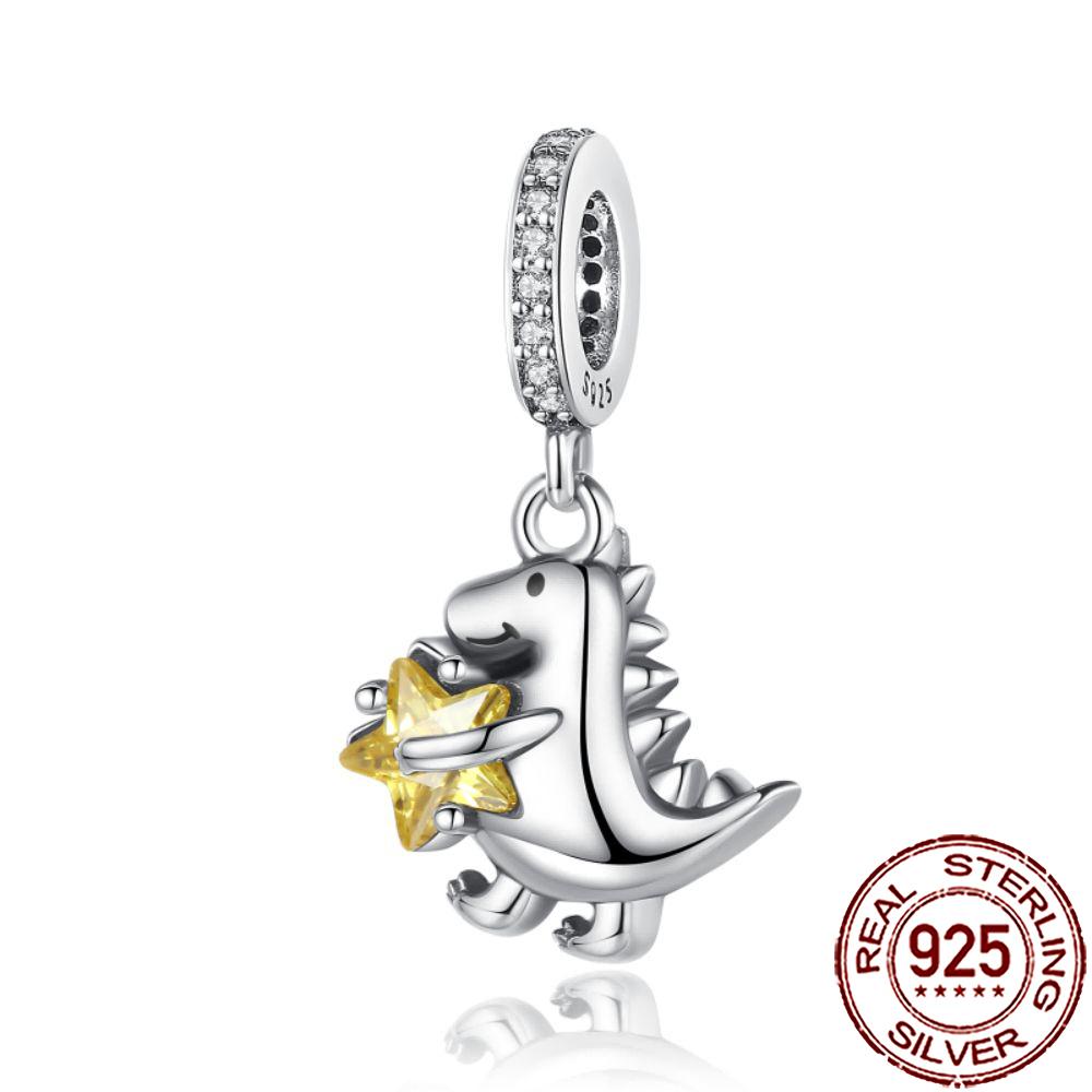 New Charms 925 Silver Cat Dog Flamingo Chameleon Axolotl Animal Beads Fit Bracelet Necklace Women DIY Jewelry