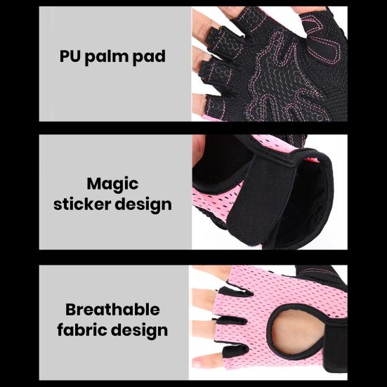 1 пара велосипедных перчаток, дышащие, впитывающие пот, противоскользящие, для мужчин и женщин, для тренажерного зала, фитнеса, силовых тренировок, перчатки на половину пальцев, защита для рук