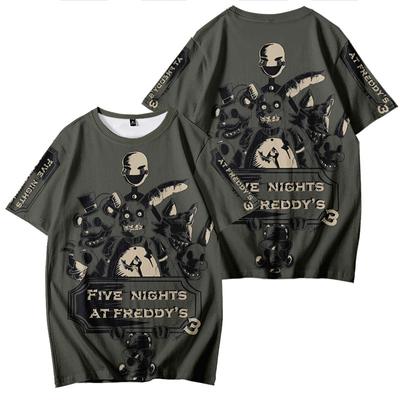 Футболка для мужчин, летняя одежда, фитнес Five Nights At Freddy's, мужская футболка с круглым вырезом в стиле аниме для мужчин, новые мужские футболки большого размера, топы