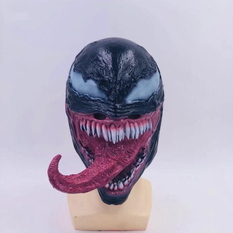Horror Monster Mask Superhero Movie Cosplay Head Cover Halloween Costume Party Haunted House Prank Prop Long Tongue Latex Masks