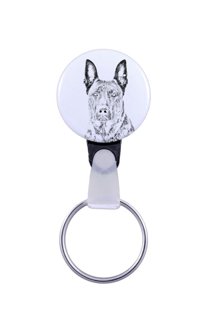 Голландская овчарка, Dutch Herder - брелок с портретом собаки, подвеска с фирменной графикой бренда Art-Dog