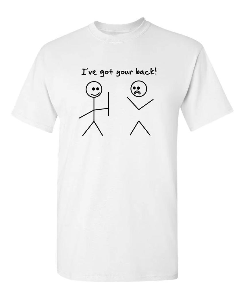 2026 Лето Новое Я прикрою Тебя Фигурка Дружба Новинка Саркастичная Забавная Футболка Уличная Мода Высококачественная Футболка