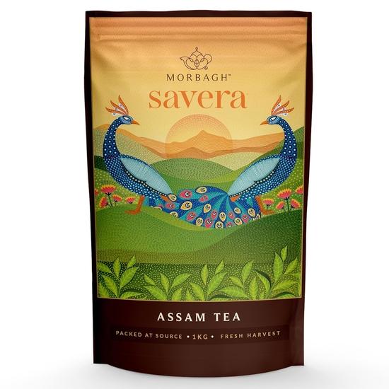Чай Morbagh Savera Assam - Лучший купаж Ассама (1 кг) | Крепкий и ароматный | Идеально подходит для утреннего чая