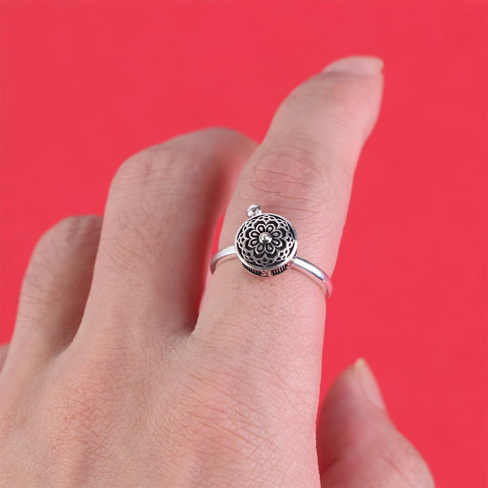 Transfer ring Rotatable Amulet Opening Ring Korean Style Ring Female Rings Ethnic Style Ring