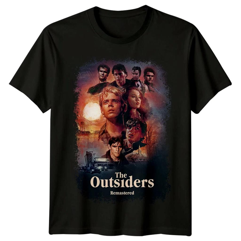 The Outsider "(1983) Movie Inspiration T-shirt Retro Suitable for Both Men and Women All Season Pure Cotton T-shirt Streetwear