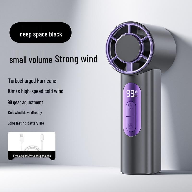 Портативный высокоскоростной ручной вентилятор со светодиодным дисплеем для использования на улице