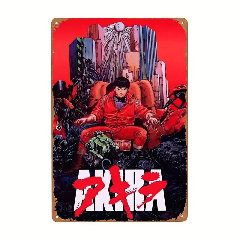 Vintage Metal Tin Poster Japanese Anime Classic Character Akira Metal Tin Signs Posters Plate Wall Decor for Bars Cafe Clubs