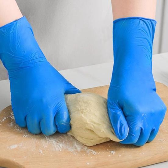 50 шт. Одноразовые нитриловые перчатки Без пудры Латексные Рабочие перчатки Эластичные Устойчивые к проколам Защитные Безопасность