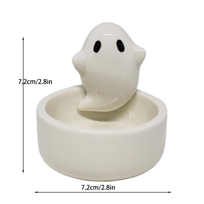 Nordic Ceramic Ghost Candlestick - Cute Scented Candle Cup Holder for Halloween, Festival Gift, and Witchy Home Decor