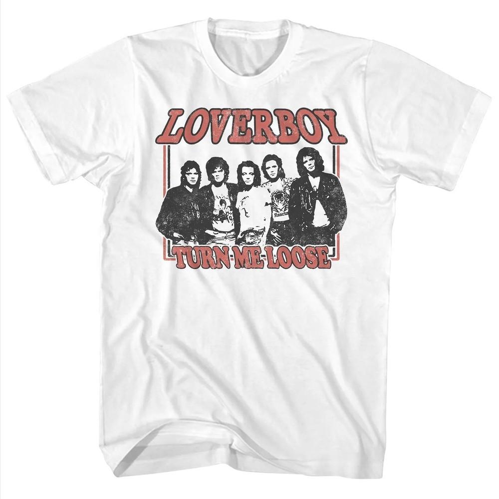 Редкая хлопковая мужская футболка LOVERBOY Tour S-5XL 20D1905 Унисекс