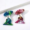 Cartoon Sitting Girl Brooch DIY Dress  Badge Modern Women Portrait Pin