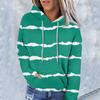 Ladies Fashion Casual Long Sleeve Striped Print Hoodie