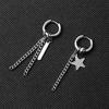 1Pcs Men Punk Cross Stars Dangle Earrings Women Gothic Stainless Steel Cross Ear Stud Earrings Piercing Huggies Pendant Jewelry