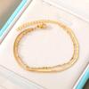 Women's Party Gift Tassel Double Layer Temperament Couple Bracelet New Korean Simple Bracelet Female Student Lovely Bracelet Snake Bone Chain Bracelet