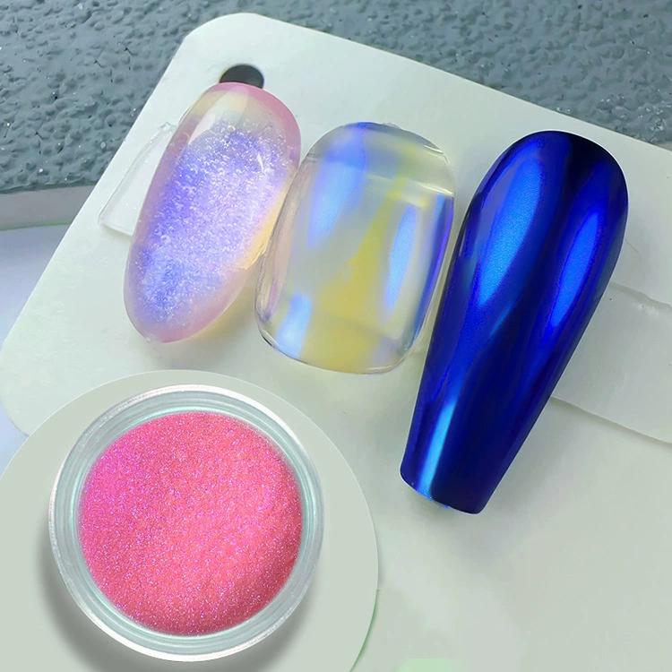 Многоцветные хамелеоновые тени для век, пудра, блестки для ногтей, Aurora Neon Rainbow Pigment, хромированная пудра, переливающиеся тени для век, декор для ногтей