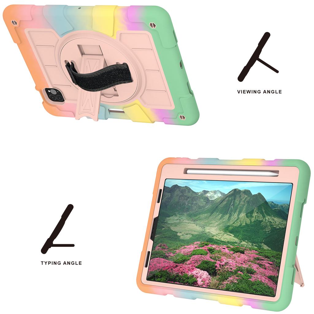 360 Rotating Case Universal for IPad Pro 11 2018 2020 2021 2022 Air 4 5 10.9 Kickstand Cover Shockproof with Hand Shoulder Strap