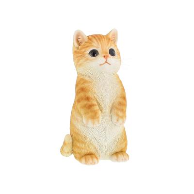 Фигурка кота интерьерная полирезина кот стоя коричневый тигр Бенни Бенни QB-022Y