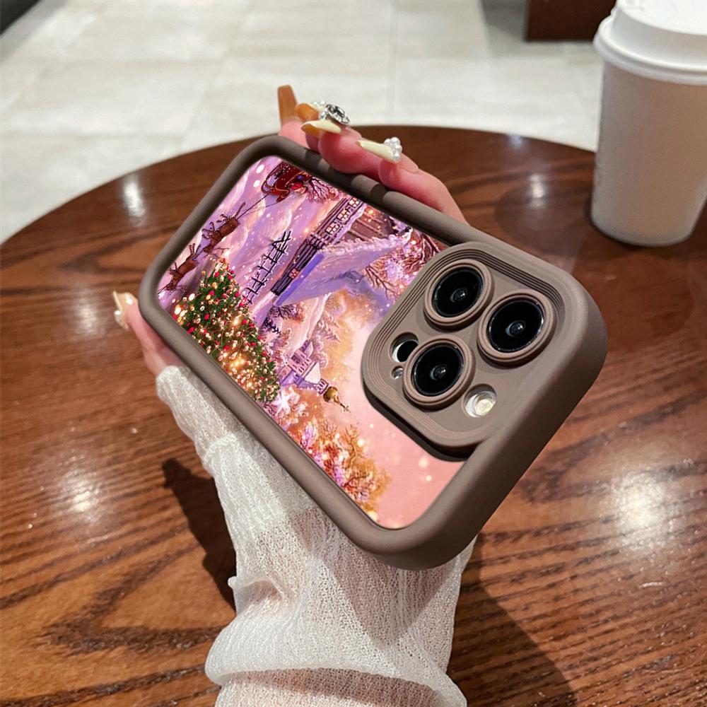 N114 Веселого Рождества desig art С Новым годом Мягкие чехлы для телефонов Angel Eyes для iPhone 16 15 14 13 11 Pro Max 8 7 6s Plus 12 XR XS Max Противоударный чехол