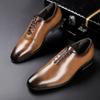 Genuine Leather Men's Dress Shoes Handmade Social Business Wedding Brown Black Luxury Lace Up Formal Oxfords Mens Shoes