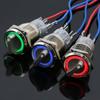 19mm Self-return Self-locking Fixation Waterproof DPDT Illuminated Metal Selector Rotary Switch 2/3 Position with LED