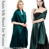 240*65cm Extra-long Women's Silky Satin Shawls and Wraps, Lightweight Head Scarves, Evening Pashmina Vintage Sheer Stole