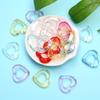 Hanmade DIY Accessories For Jewelry Making Loose Beads Candy Color Acrylic Hollow Heart Beads 20pcs Handmade Supplies Crafted