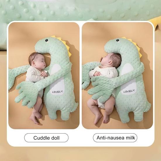 Милая детская подушка-динозаврик с грелкой из красной фасоли и интеллектуальным управлением похлопыванием