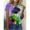 2025 Flower 3d Print Women's T-Shirt Casual Fashion Female Clothes T Shirt For Women Daily Short Sleeve Top Tee
