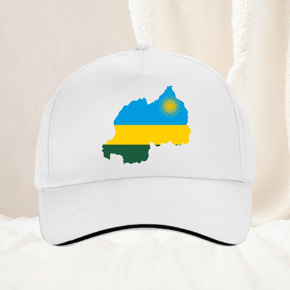 Карта Флаг Руанды Бейсболка Крутая Летняя Унисекс универсальная уличная шляпа для защиты от солнца регулируемая Snapback кепка Gorras